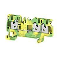 WEIDMÜLLER Svorka S3C 2.5 PE DL, 2.5 mm² 800 V, 24 A, průchozí, SNAP IN, počet připojení 3, zemnící