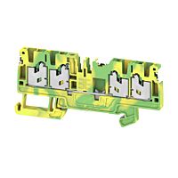 WEIDMÜLLER Svorka S4C 2.5 PE DL, 2.5 mm² 800 V, 24 A, průchozí, SNAP IN, počet připojení 4, zemnící