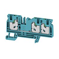 WEIDMÜLLER Svorka S3C 4 BL, 4 mm² 1000 V, 32 A, průchozí, SNAP IN, počet připojení 3, modrá