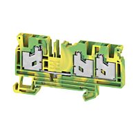 WEIDMÜLLER Svorka S3C 4 PE, 4 mm² 1000 V, 32 A, průchozí, SNAP IN, počet připojení 3, zemnící