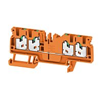 WEIDMÜLLER Svorka S4C 2.5 OR, 2.5 mm² 800 V, 24 A, průchozí, SNAP IN, počet připojení 4, oranžová