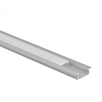 ECO LIGHT Profil LED P02 vestavný hliníkový anodizovaný 2m + difuzor opál/mléčný + 4x koncovka