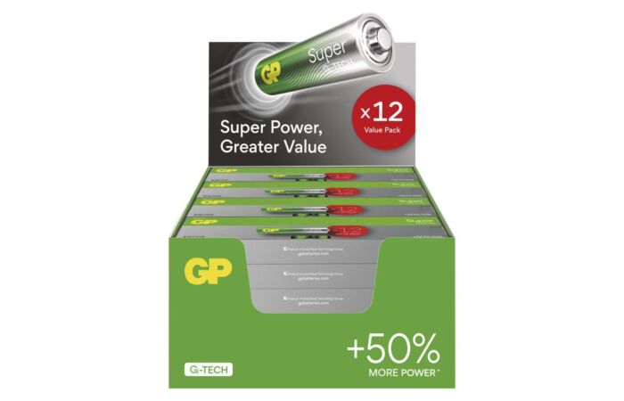 GP Baterie tužková ALKALINE Super AA (LR6), display box 288 ks (24x12)