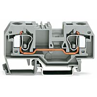 WAGO Svorka 284-901 CAGE CLAMP® 2vodičová, průchozí, na DIN lištu 35x15mm a 35x7,5mm 57A šedá