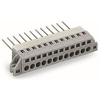 WAGO Svorka 731-135 Průchozí Přípojka vodič / navíjený kontakt Tloušťka plechu: 1,5 mm, šedá