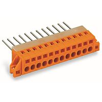 WAGO Svorka 731-163 Průchozí Přípojka vodič / navíjený kontakt Tloušťka plechu: 1,5 mm, oranžová
