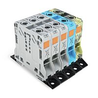 WAGO Svorka 285-148 Sada pro třífázový proud S vysokoproudýmimi 50 mm² S upevňovacími přírubami Vícebarevné