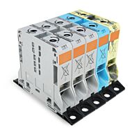 WAGO Svorka 285-188 Sada pro třífázový proud S vysokoproudýmimi 95 mm² S upevňovacími přírubami Vícebarevné