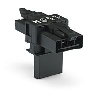 890-626 1 x plug / 2 x socket 4-pole, bl