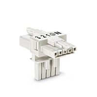 890-671 1 x plug / 2 x socket 5-pole, wh