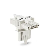 890-672 1 x plug / 2 x socket 5-pole, wh