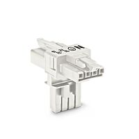 890-676 1 x plug / 2 x socket 4-pole, wh