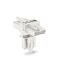 890-677 1 x plug / 2 x socket 4-pole, wh