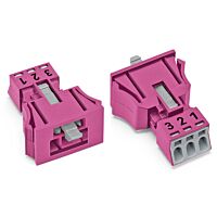 890-793 Snap-in version 3-pole, pink