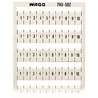 WAGO Štítek WMB s potiskem číselná řada 1-10 1ks = 100 štítků