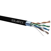 SOLARIX Kabel FTP 4x2x0,5 CAT5E PE venkovní (balení 305m/box)