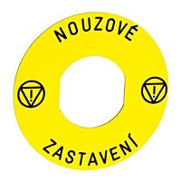 SCHNEIDER Štítek ZBY-9T30 nouzové zastavení