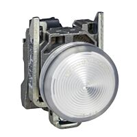 SCHNEIDER XB4BVCUST03 Signálka s LED, 24V, bílá
