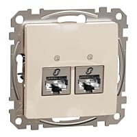 SCHNEIDER Sedna Design & Elements Datová zásuvka 2xRJ45 kat. 6 STP béžová