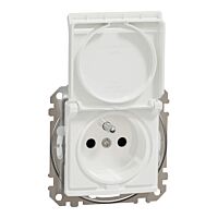 SCHNEIDER Sedna Design & Elements Zásuvka 230V 16A IP44 bezšroubová bílá