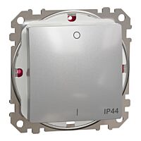 SCHNEIDER Sedna Design & Elements Spínač dvojpólový č.2 IP44 alu