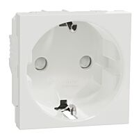 Zásuvka SCHUKO 2P+E 250V/16A clonky bílá