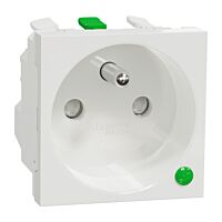 SCHNEIDER Zásuvka NU305918EP s přepěťovou ochranou 250V/16A,bezšroubová, bílá
