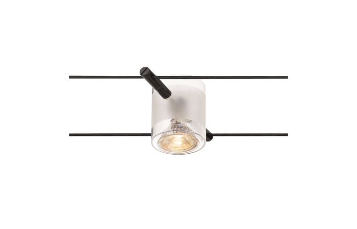 SLV Svítidlo COMET 50W GU5.3  s lanem pro nízkonap. lankový sys. TENSEO IP20 černá