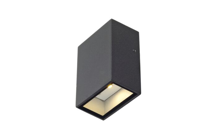 SLV Svítidlo LED QUAD 1 4,6W 80lm 3000K nástěnné IP44 antracit