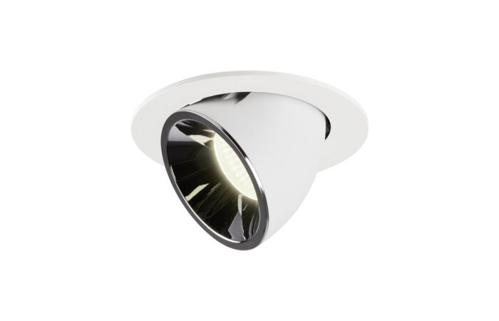 NUMINOS® GIMBLE L, zápustné stropní svítidlo bílé/chrom 4000 K 20°