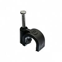 SEZ Příchytka natloukací kabelová, 8mm, plast, UV odolná, černá