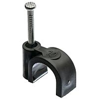 SEZ Příchytka natloukací kabelová, 10mm, plast, UV odolná, černá