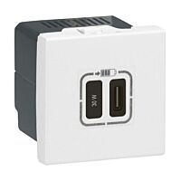 LEGRAND Nabíječka MOSAIC USB C 30W bílá