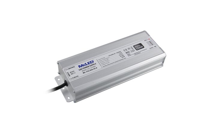 MCLED Napaječ LED 250W, DC12V/20,83A, hliníkové provedení, IP67