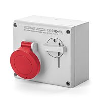 Zásuvka SCAME 32A 3P+N+E 400V IP44 s v.
