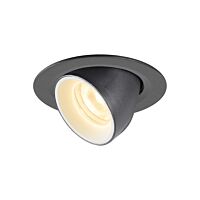 SLV Svítidlo LED NUMINOS® GIMBLE XS, zápustné stropní  černé/bílé 3000 K 55°