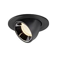 SLV Svítidlo LED NUMINOS® GIMBLE S, zápustné stropní  černé/chrom 3000 K 55°