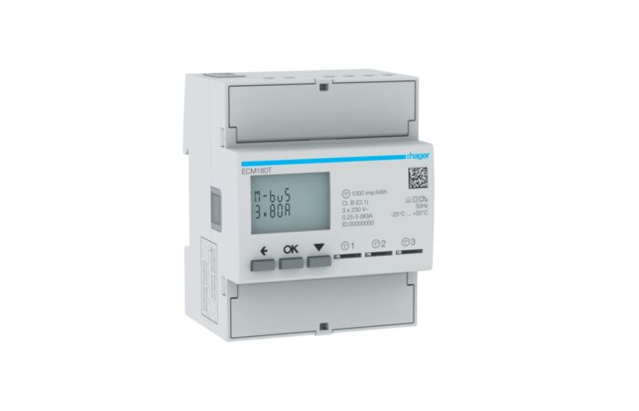 ECM180T Digitální elektroměr 3x 1F, 2Tar
