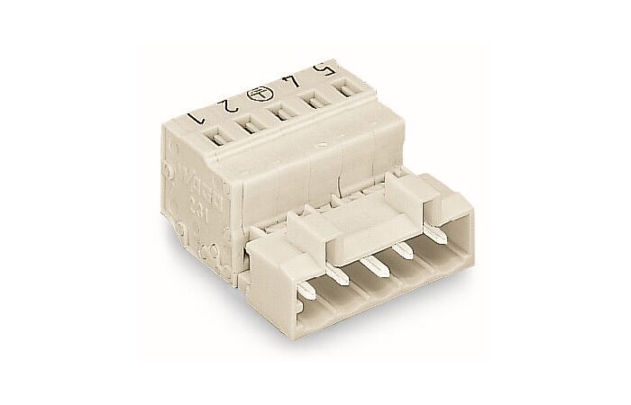 WAGO Konektor 721-603/000-042 1vodičový s pájecími piny CAGE CLAMP® 2,5 mm², šedá
