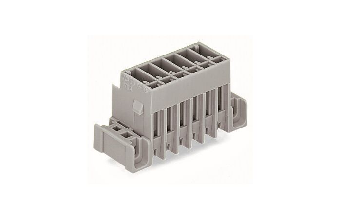 WAGO Konektor 769-643/003-000 s pájecími piny THT Pájecí kontakt 1,0 × 1,0 mm Rovné provedení, šedá