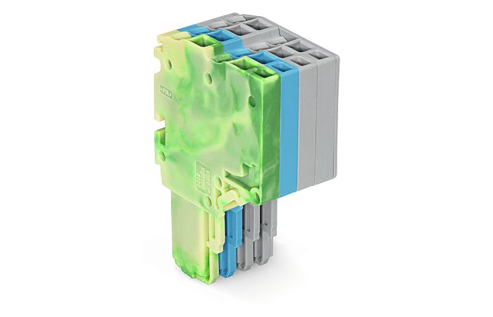 WAGO Svorka 2020-204/000-039 2vodičová pružinová Push-in CAGE CLAMP® 1,5 mm², zelenožlutá/modrá/šedá