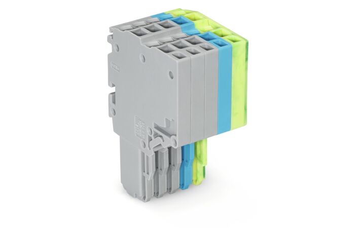 WAGO Svorka 2020-205/000-038 2vodičová pružinová Push-in CAGE CLAMP® 1,5 mm², šedá/modrá/zelenožlutá