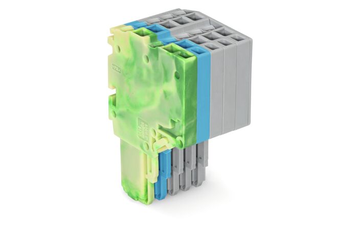 WAGO Svorka 2020-205/000-039 2vodičová pružinová Push-in CAGE CLAMP® 1,5 mm², zelenožlutá/modrá/šedá