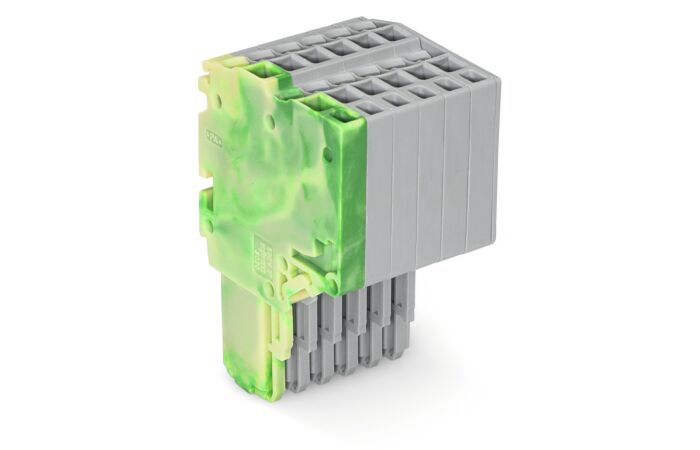 WAGO Svorka 2020-206/000-037 2vodičová pružinová Push-in CAGE CLAMP® 1,5 mm², šedá/zelenožlutá