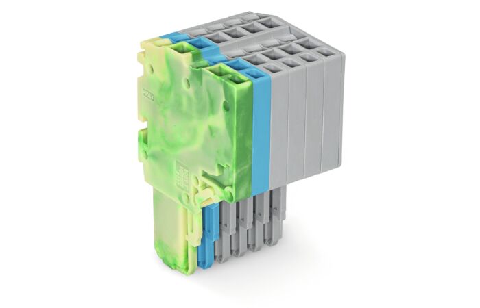 WAGO Svorka 2020-206/000-039 2vodičová pružinová Push-in CAGE CLAMP® 1,5 mm², zelenožlutá/modrá/šedá