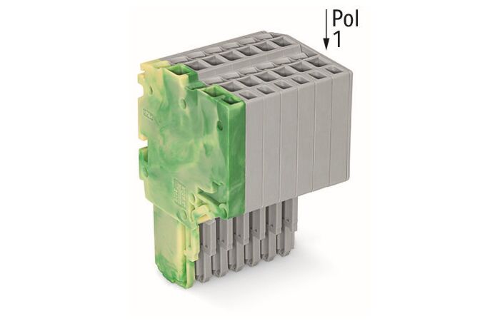 WAGO Svorka 2020-208/000-037 2vodičová pružinová Push-in CAGE CLAMP® 1,5 mm², šedá/zelenožlutá