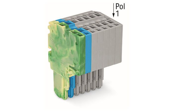 WAGO Svorka 2020-208/000-039 2vodičová pružinová Push-in CAGE CLAMP® 1,5 mm², zelenožlutá/modrá/šedá