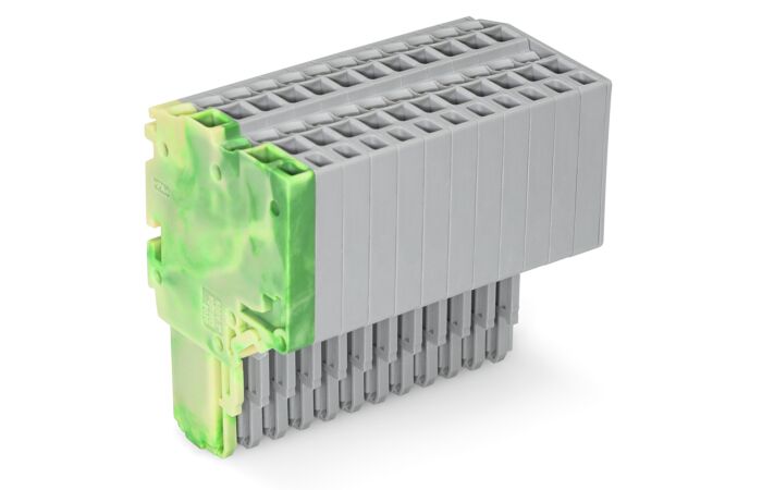 WAGO Svorka 2020-212/000-037 2vodičová pružinová Push-in CAGE CLAMP® 1,5 mm², šedá/zelenožlutá