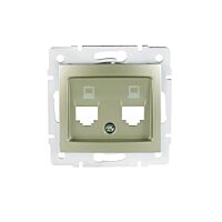 DOMO   Adaptér datové zásuvky 2xRJ45 - š