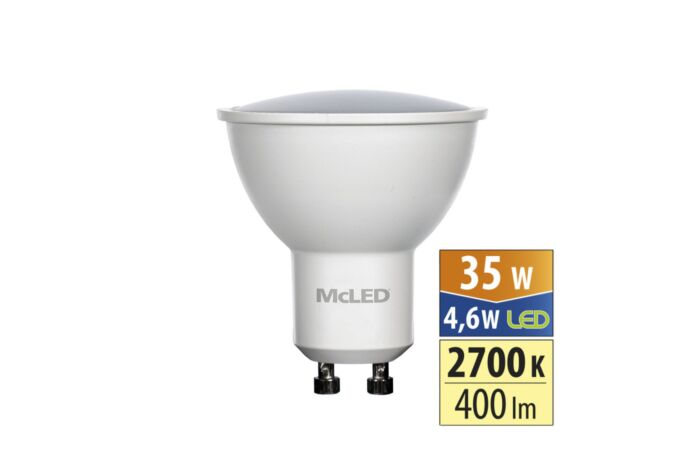 MCLED Žárovka LED 5W-50 GU10 400lm 2700K 100°